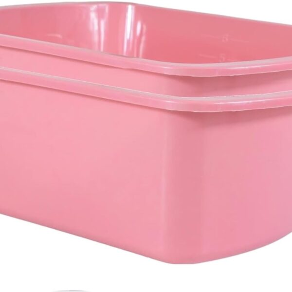 Rectangular Portable Wash Basin Plastic Bedside Soaking Tub Set