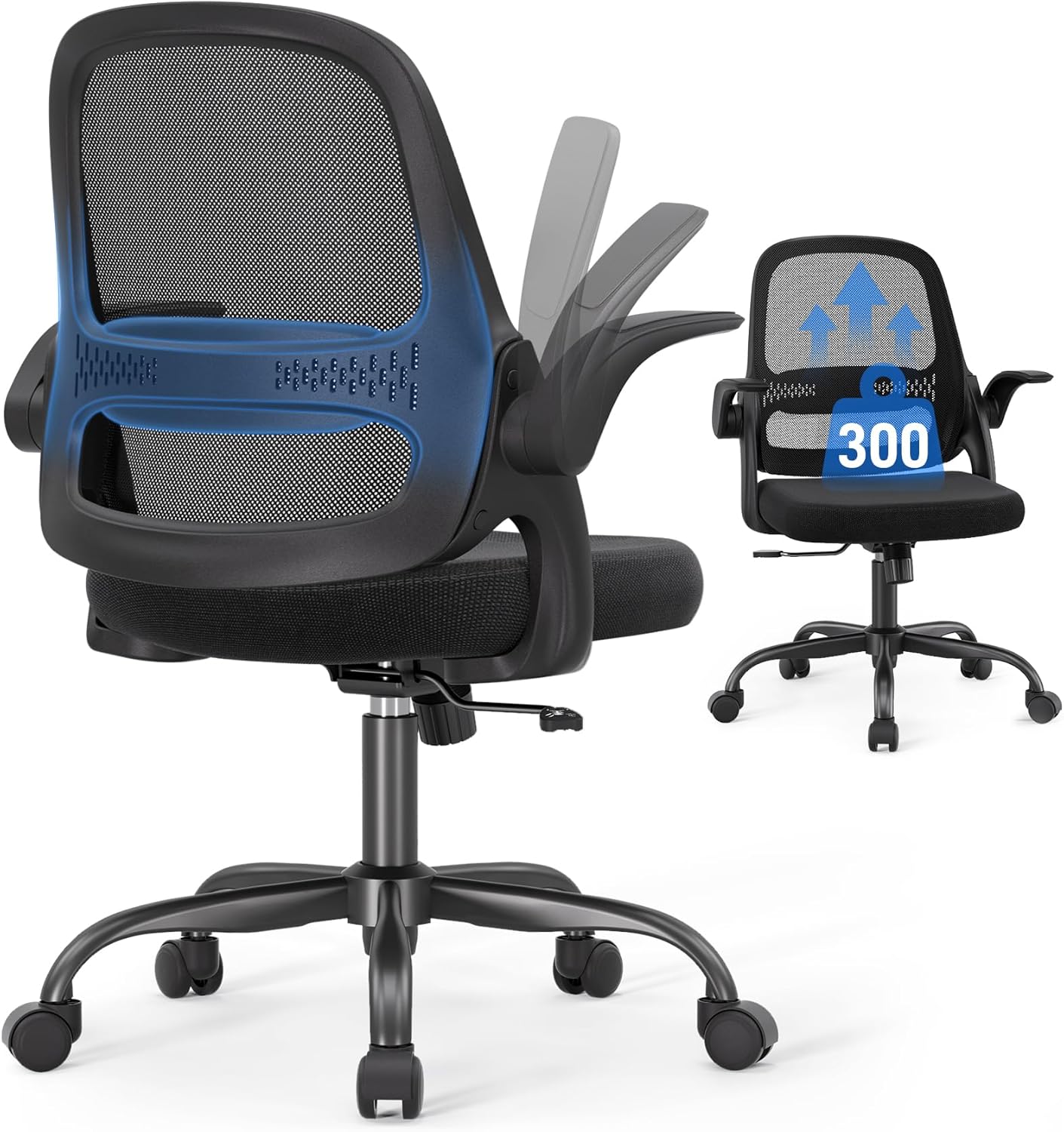 Ergonomic Mesh Office Chair Swivel Rolling Desk Chair