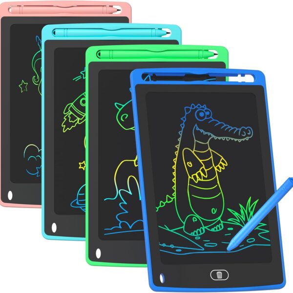 Colorful LCD Writing Tablets 4 Pack Drawing Boards Kids