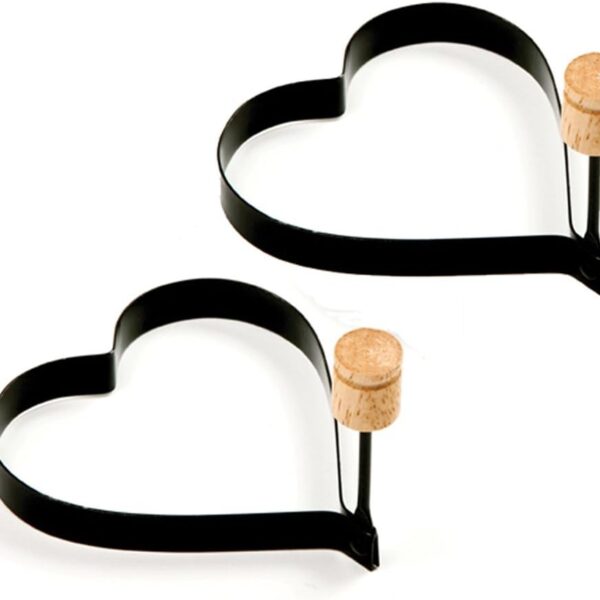 Heart-Shaped Nonstick Pancake and Egg Cooking Ring Set
