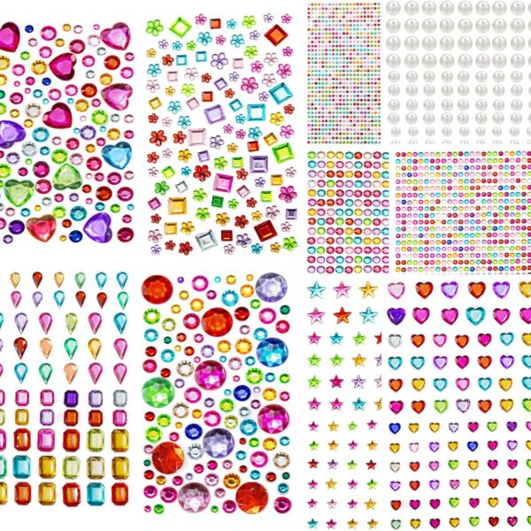 2774PCS Self Adhesive Gem Stickers for Crafts DIY