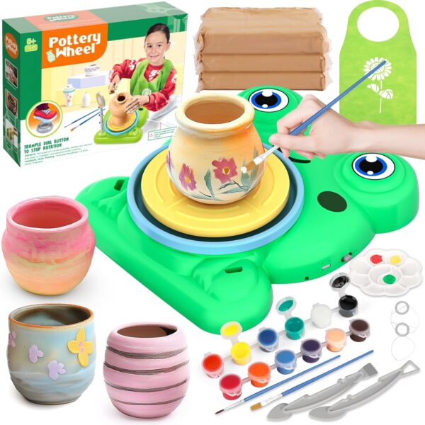 Kids Pottery Wheel Art and Clay Craft Kit Ages 8-12
