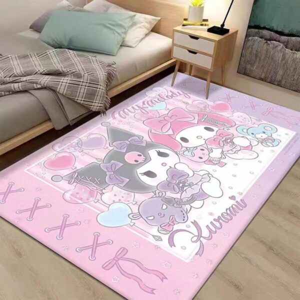 Kawaii Cute Anime Rug for Bedroom, Soft Decorative Carpet, Indoor/Outdoor 62x39in