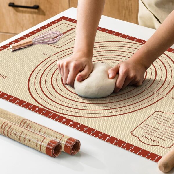 Extra Thick Silicone Baking Mat Non-Slip Reusable Measurements