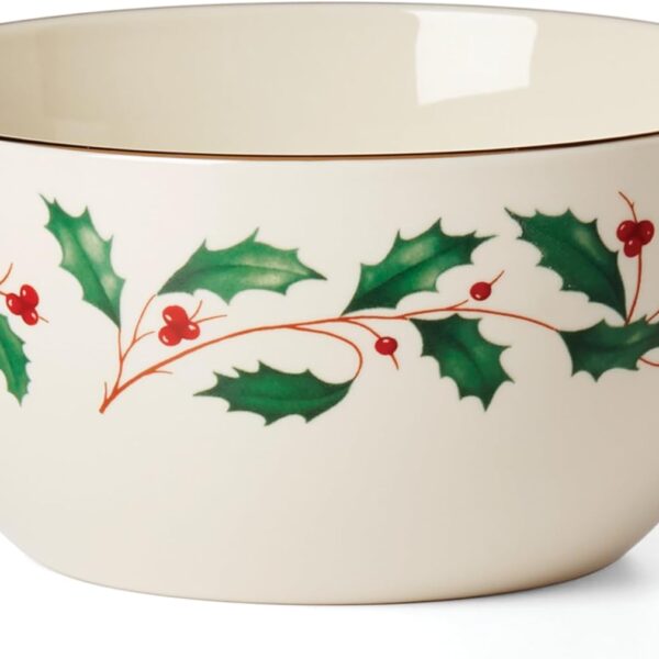 Holiday Porcelain Small Bowl for Soup Salad Festive Hosting