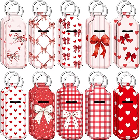 Valentine lipstick holder keychains: