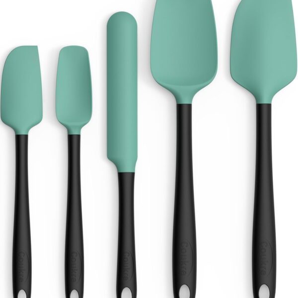 Silicone Spatula Set of 5, Heat-Resistant, Dishwasher Safe
