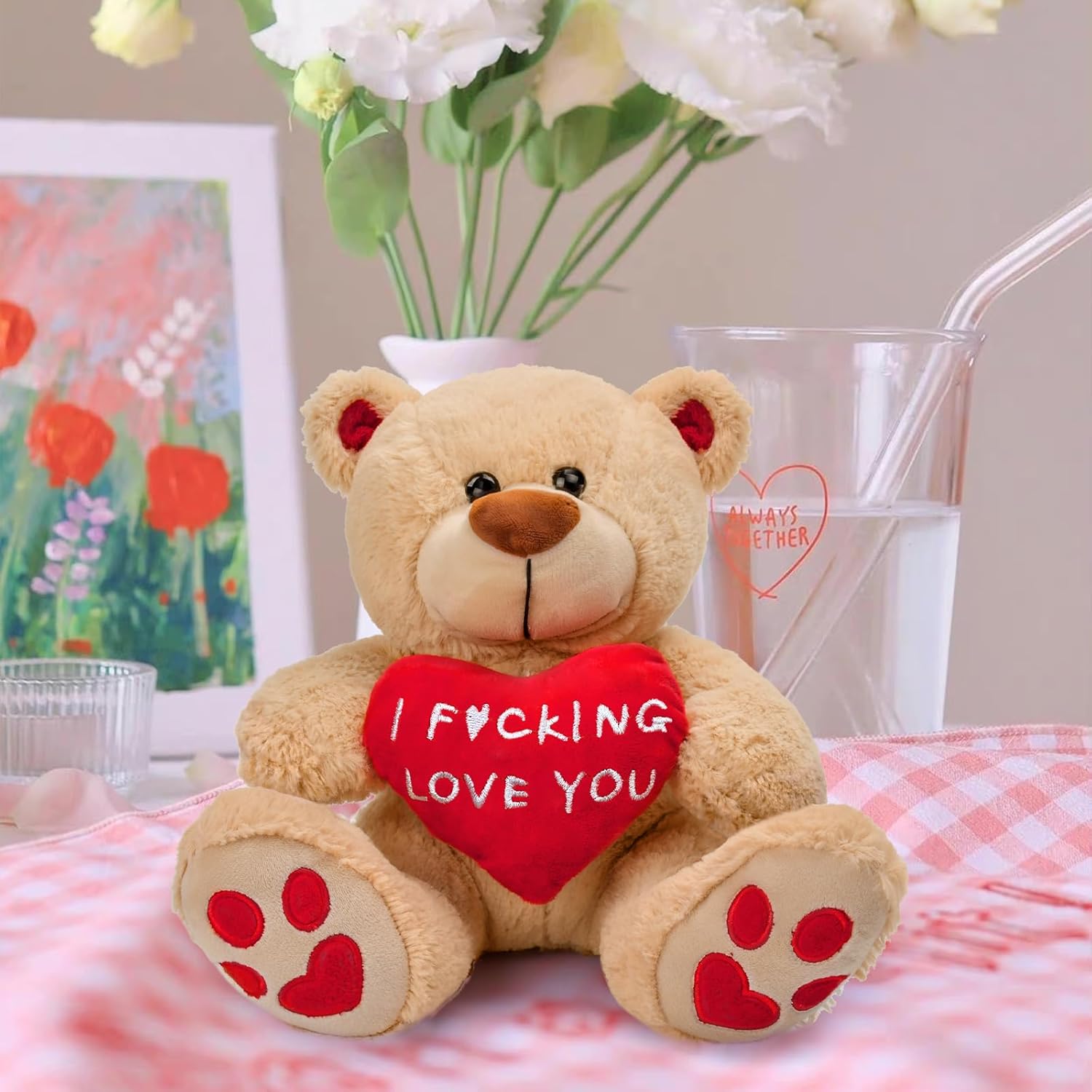 10-Inch Plush Teddy Bear Romantic Gift for Her - Image 2