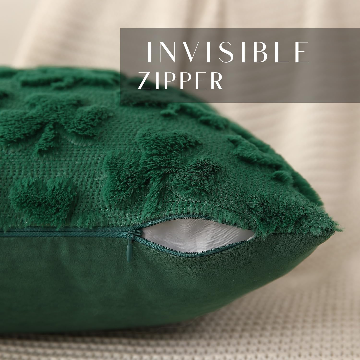 Set of 2 Shamrock Plush Throw Pillow Covers - Image 4