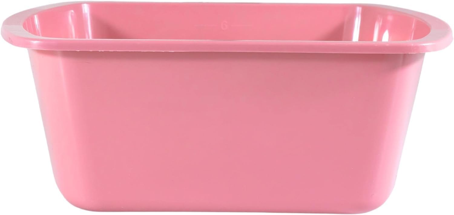 Rectangular Portable Wash Basin Plastic Bedside Soaking Tub Set - Image 3