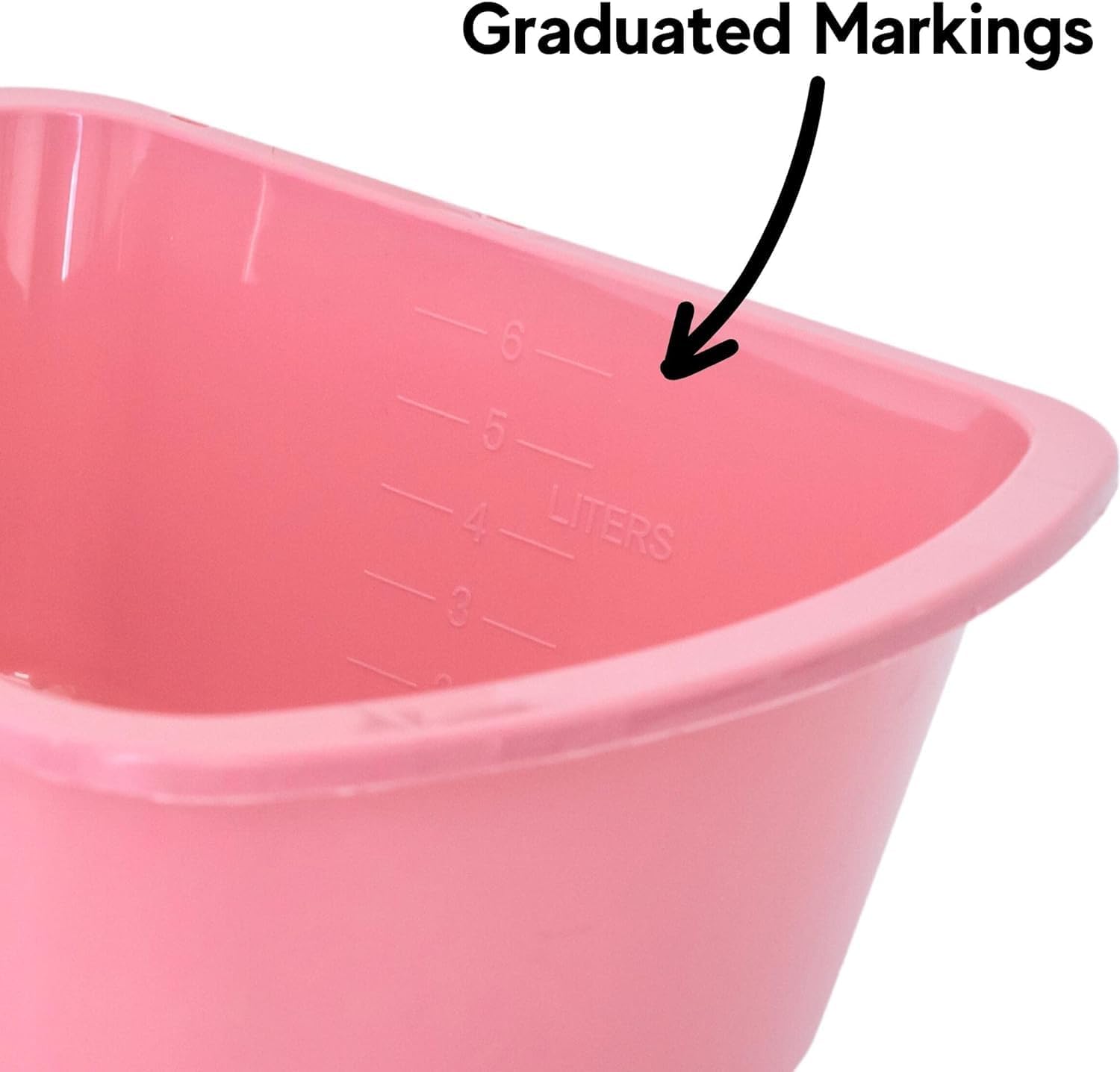 Rectangular Portable Wash Basin Plastic Bedside Soaking Tub Set - Image 4