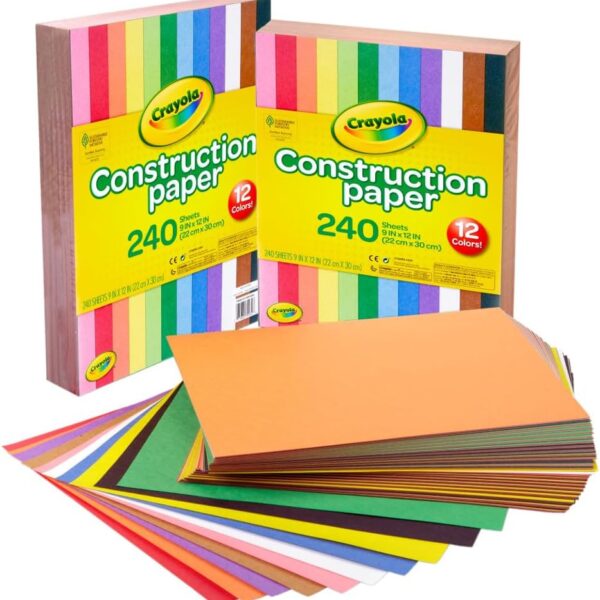 Bulk Construction Paper Pack, 480 Sheets, 9×12, 10 Assorted Colors