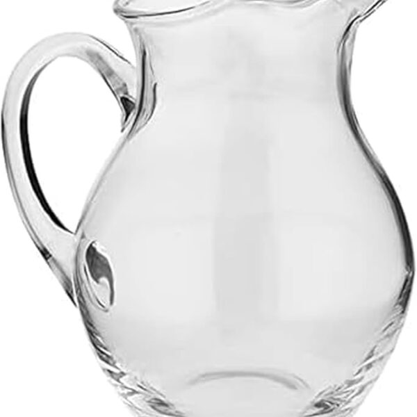 Napoli Clear Glass Beverage Pitcher, 70 oz, Durable Elegant Design for Water, Iced Tea & Cocktails