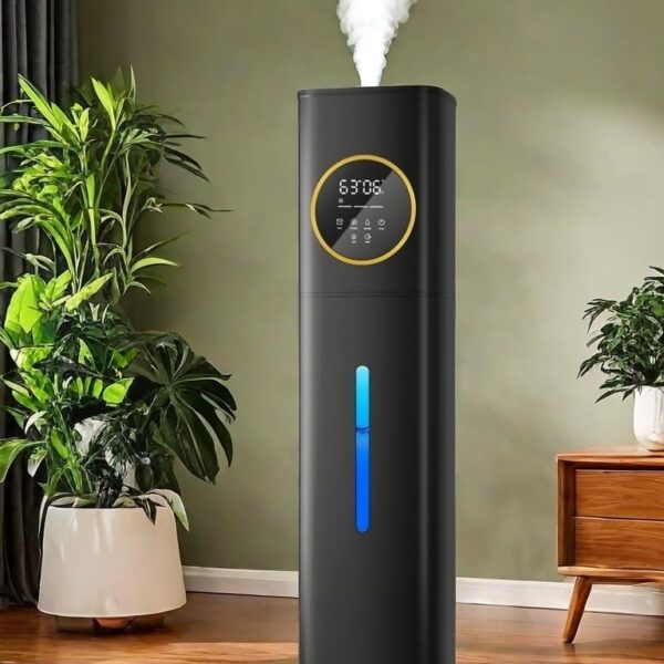 8L Large Room Cool Mist Humidifier with Essential Oil Diffuser, Top Fill, Night Light, Black