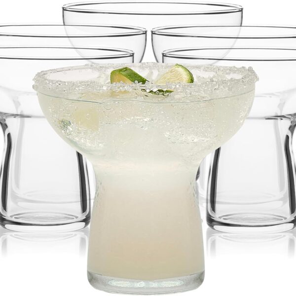 6-Pc Stemless Margarita Glasses – 10.25 oz Lightweight Glassware Set for Parties & Celebrations