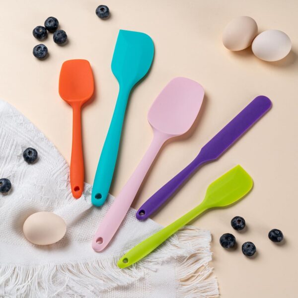 5-Piece Silicone Spatula Set, Food-Grade, Heat-Resistant, Nonstick, Dishwasher Safe, BPA-Free