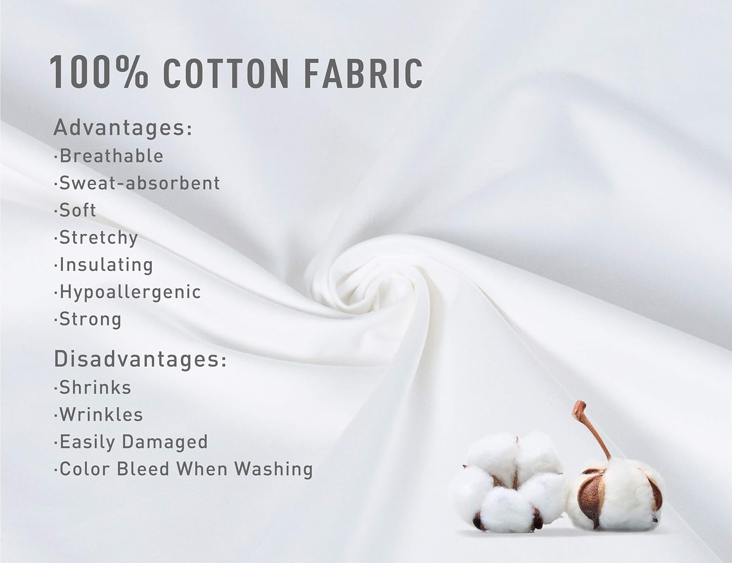 2-Pack Queen Pillowcases, 100% Cotton, 20×30″, Bright White, Soft & Breathable - Image 3