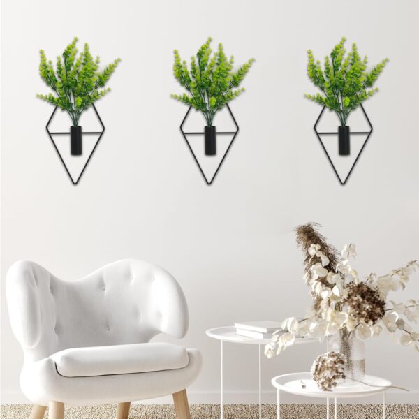 3-Piece Artificial Eucalyptus Wall Plants, Boho Wall Decor