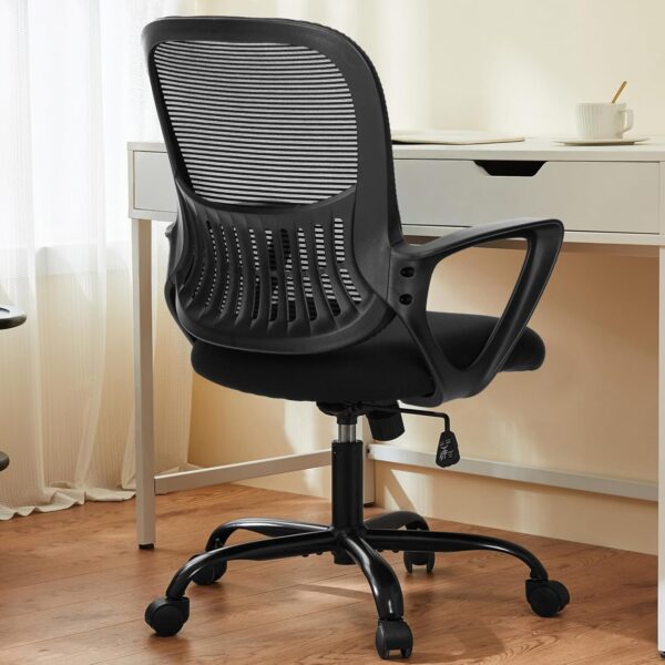 Ergonomic Mid-Back Mesh Office Chair, Lumbar Support, Armrests, Rolling