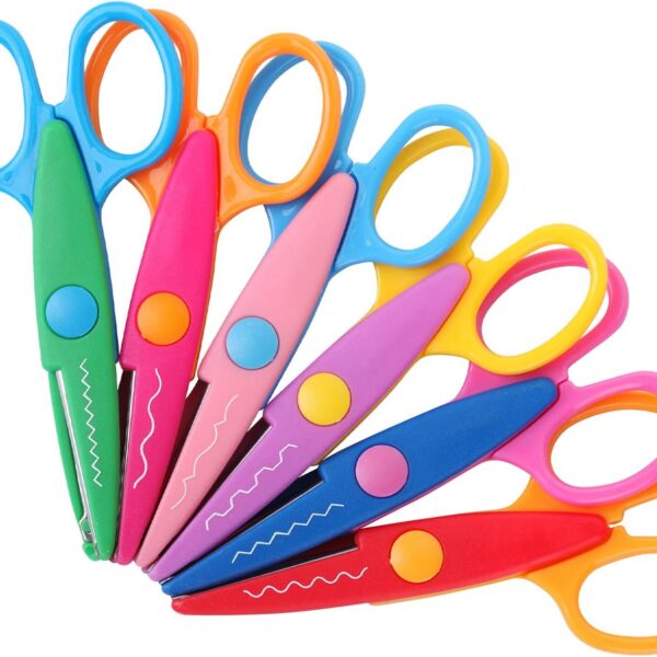 Decorative Edge Craft Scissors, 6-Pack, Zig Zag & Pattern Designs