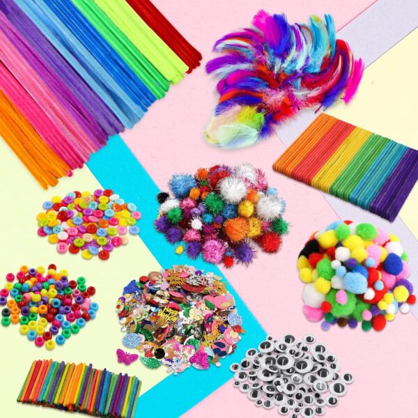 Kids Arts & Crafts Supply Kit, 1850 Pieces, Preschool & Kindergarten