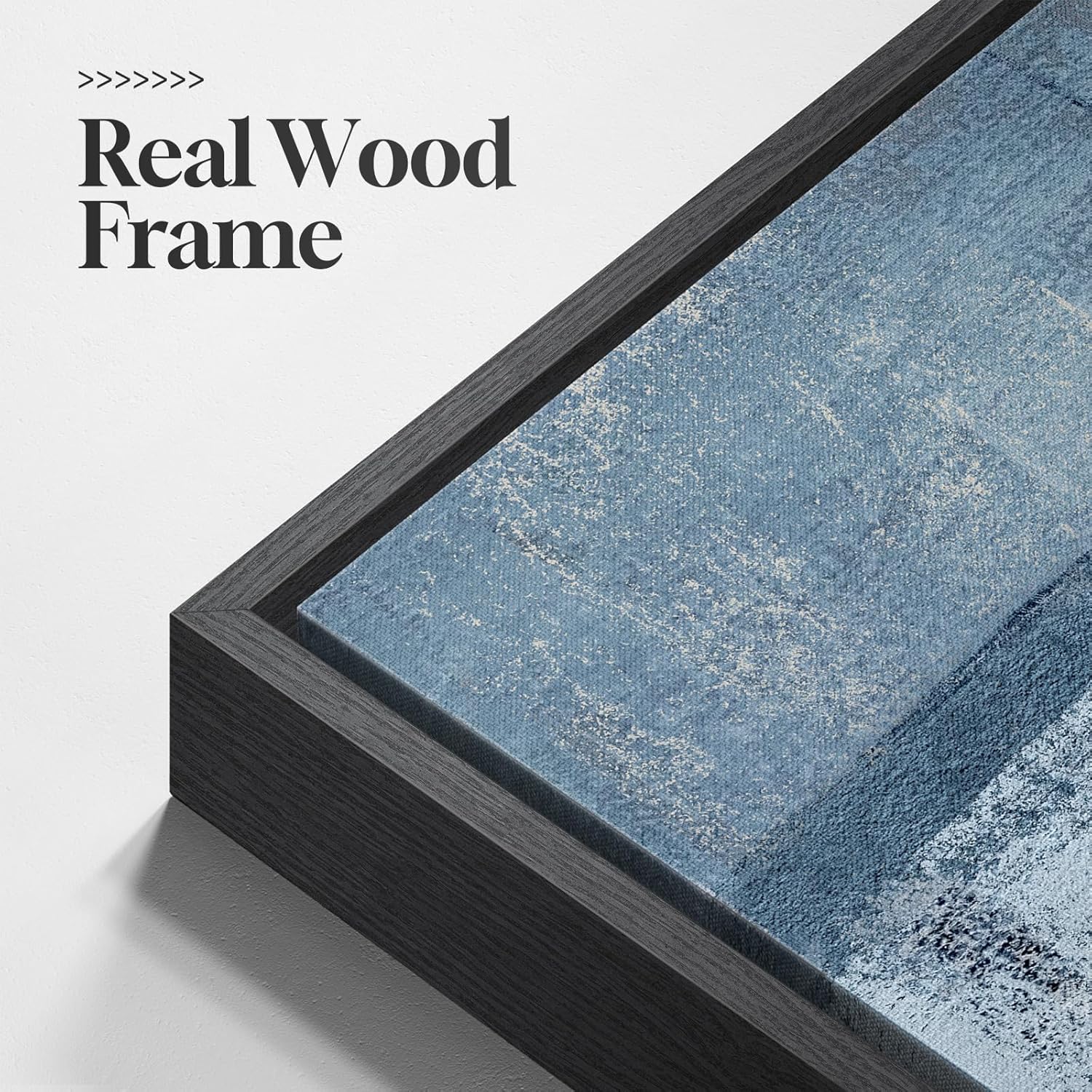 3-Piece Framed Abstract Canvas Wall Art, Blue & Grey, 24×36″, Modern Minimalist Decor - Image 2