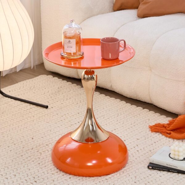 Modern Hourglass Side Table, Decorative Accent for Living Room
