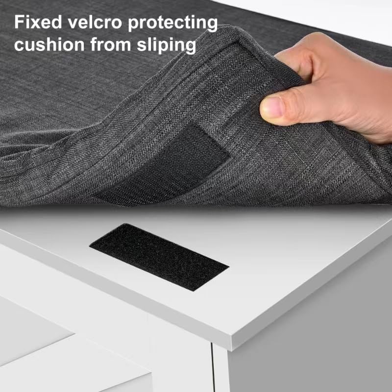 2 Tier Shoe Storage Bench with Cushion, Adjustable Shelf, White - Image 5