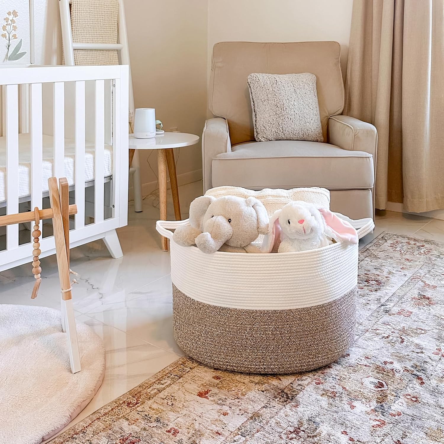 XXL Cotton Rope Basket, Large Toy and Laundry Storage - Image 3