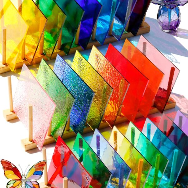 Transparent Stained Glass Sheets for Creative Crafting and Decorative Projects